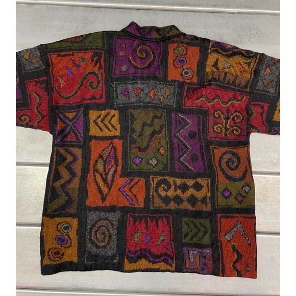 Millma Bolivia Alpaca Cardigan Sweater Womens Small Button Up Art to Wear - Picture 11 of 11